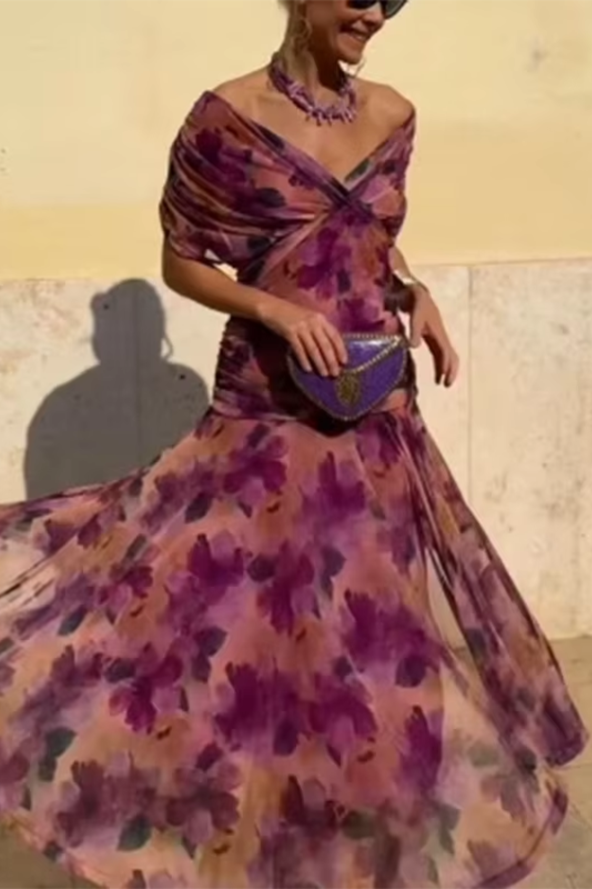 Hendrika floral evening dress, view 3