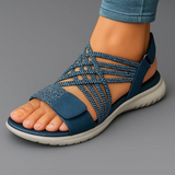 Levila crossover comfort sandals in Blue, front view