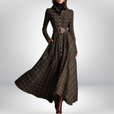 Millie belted plaid shirt dress, view 4