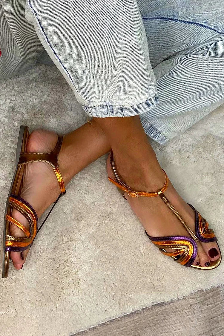 Cosima Multicolour Thong Sandals, view 4