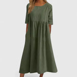 Thalyvia comfortable A line dress in Green, view 4
