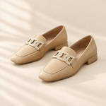 Monika orthopaedic buckle loafers in Brown, front view