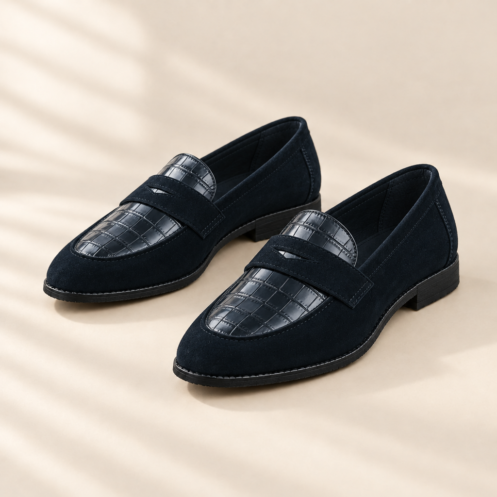 Jessie croc-effect loafers, front view