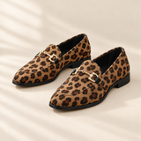 Gia leopard print loafers, front view