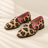 Gisele leopard loafers, front view