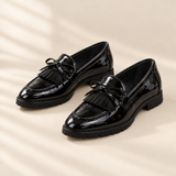 Cailie chunky fringe loafers, front view