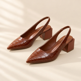 Lynn Orthopaedic Slingback Heels in Brown, view 3
