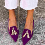 Portia plum tassel flats, view 8
