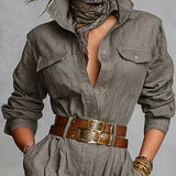 Megan Linen Cotton Jumpsuit, view 2