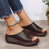 Elsie soft touch peep-toe slides, view 13
