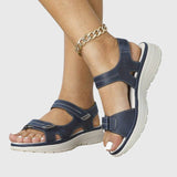 Casey Orthopaedic Velcro Sandals in Blue, view 2