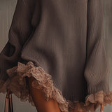 Niena pleated knit midi dress, view 3