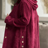 Cordelia | Corduroy Hooded Cardigan