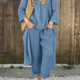 Maggie elegant two-piece set in Sky Blue, view 5