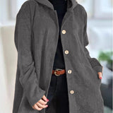 Cordelia | Corduroy Hooded Cardigan