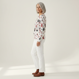 Holly | White Christmas Tree and Bauble Jumper