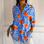 Mia bold floral print blouse in Multicolour, front view