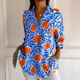 Mia bold floral print blouse in Multicolour, front view