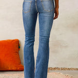 Aya high-waisted flared jeans, view 2