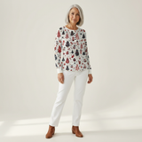 Holly | White Christmas Tree and Bauble Jumper