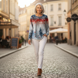 Alice | Light Blue Christmas Tree Jumper