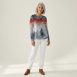 Alice | Light Blue Christmas Tree Jumper