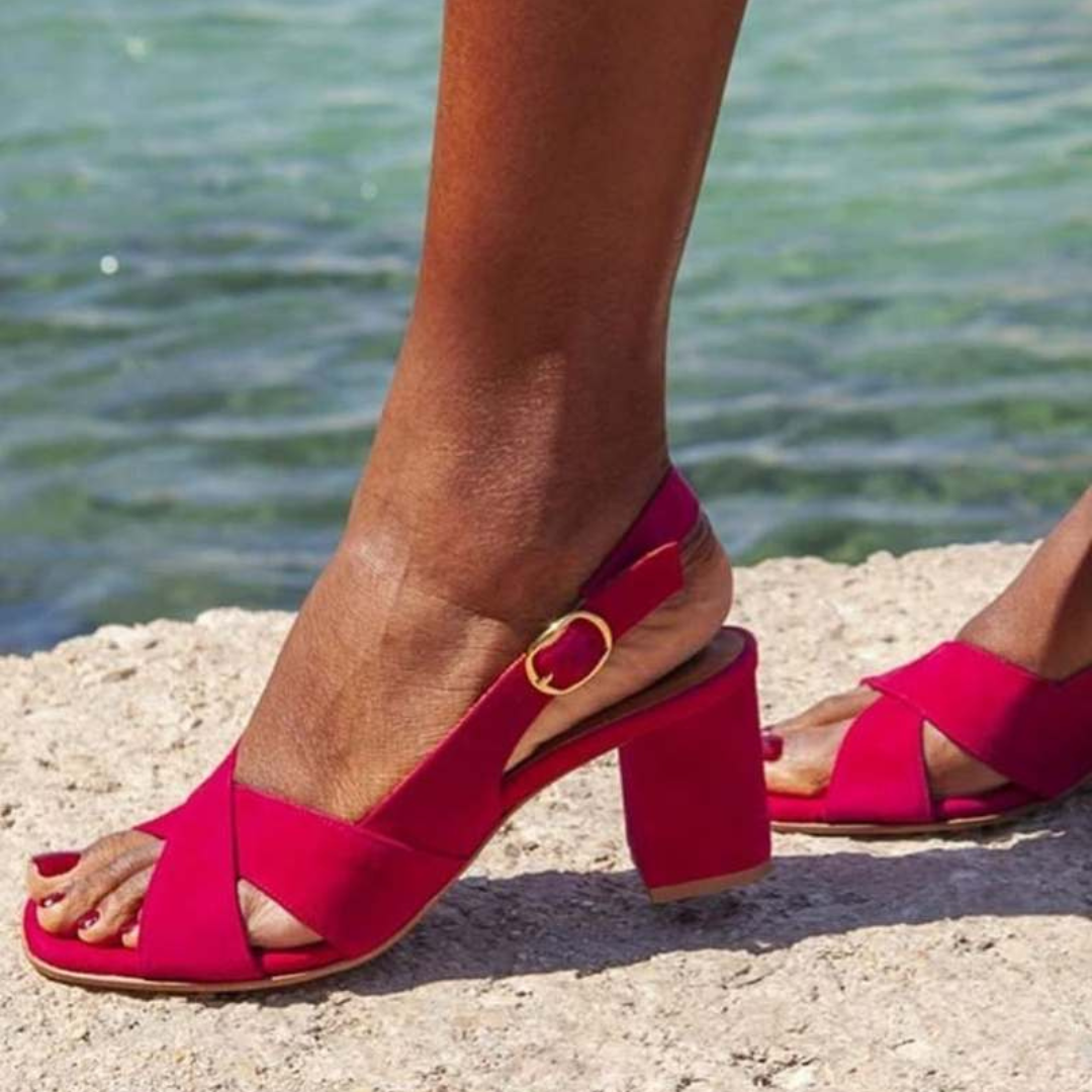Sabine Block Heel Sandals, view 8