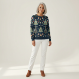 Faye | Navy Christmas Tree Jumper