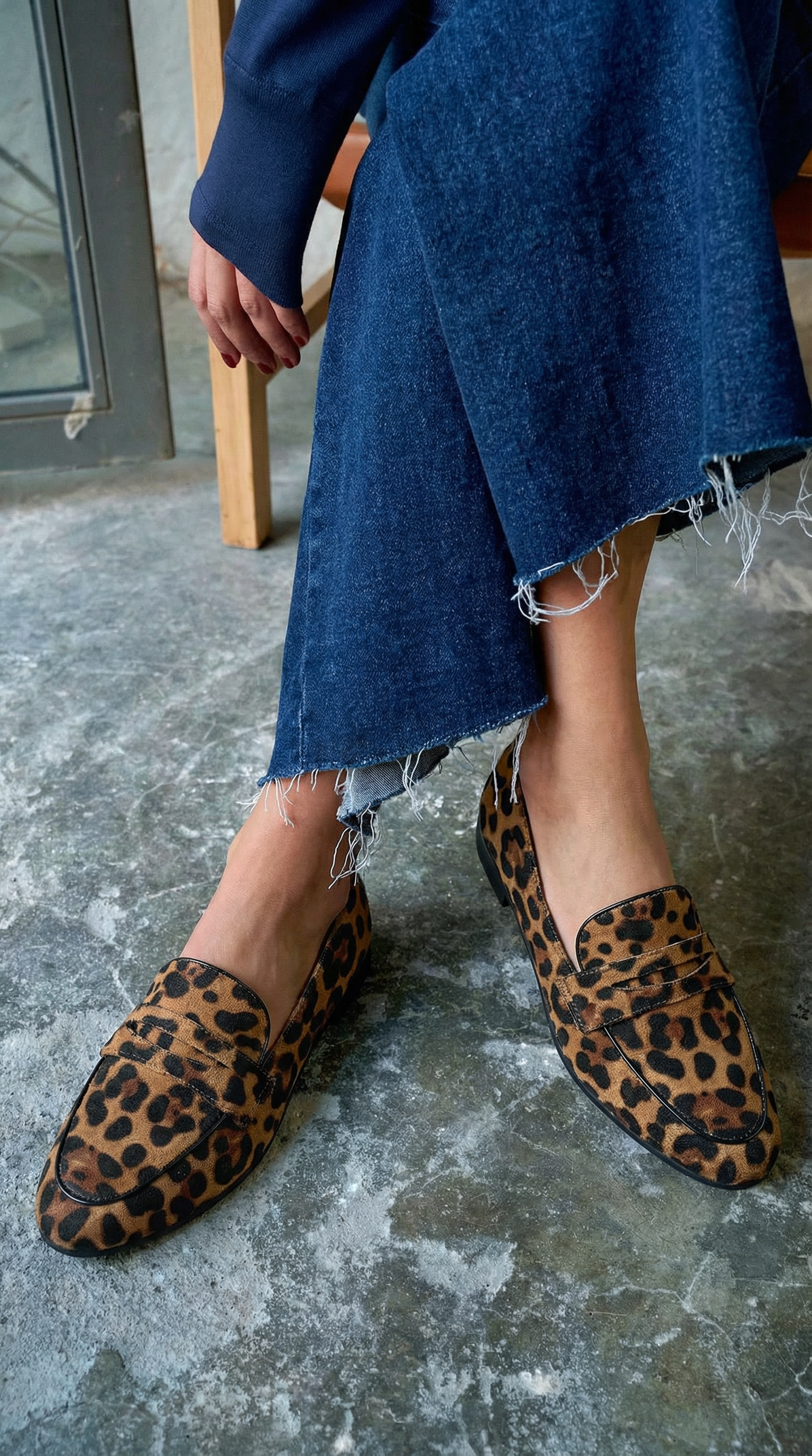 Azariah leopard pointed flats, view 3