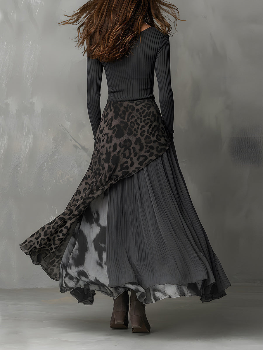 Martina leopard print maxi dress, view 2
