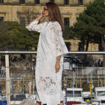 Luana white lace summer dress, view 7