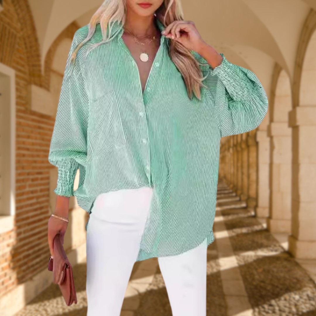 Yssa relaxed fit everyday shirt in Green, view 5