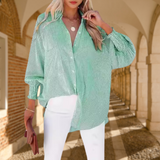 Yssa relaxed fit everyday shirt in Green, view 5