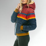 Katrina | Zip-Up Jacket with Rainbow Stripes