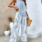 Sofia layered top and wide trousers set, view 8