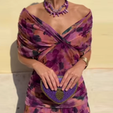 Hendrika floral evening dress, view 4