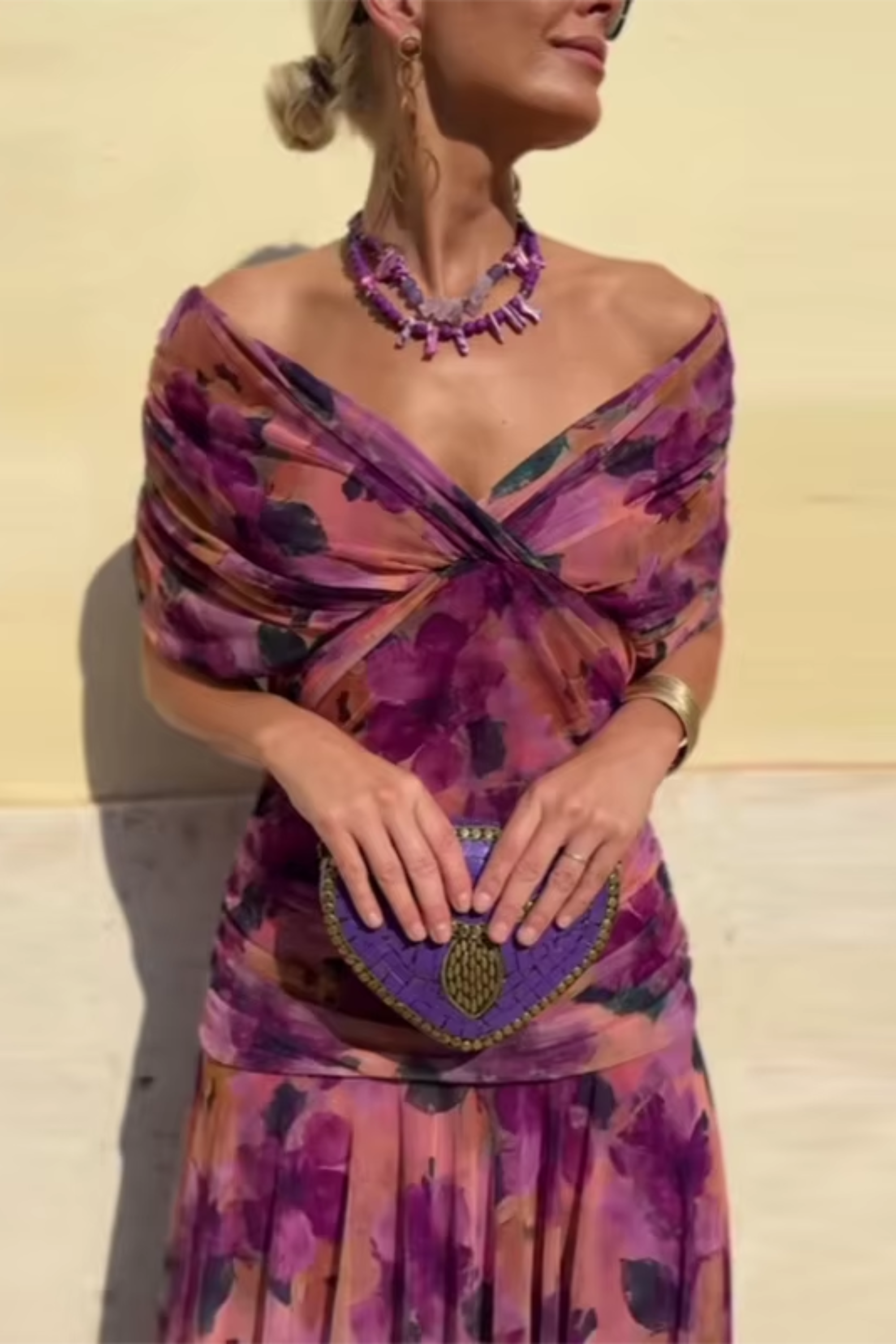 Hendrika floral evening dress, view 4