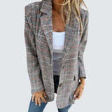 Brenda | Elegant Blazer with Check Pattern