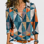 Nadienne striped blouse in Orange, view 2