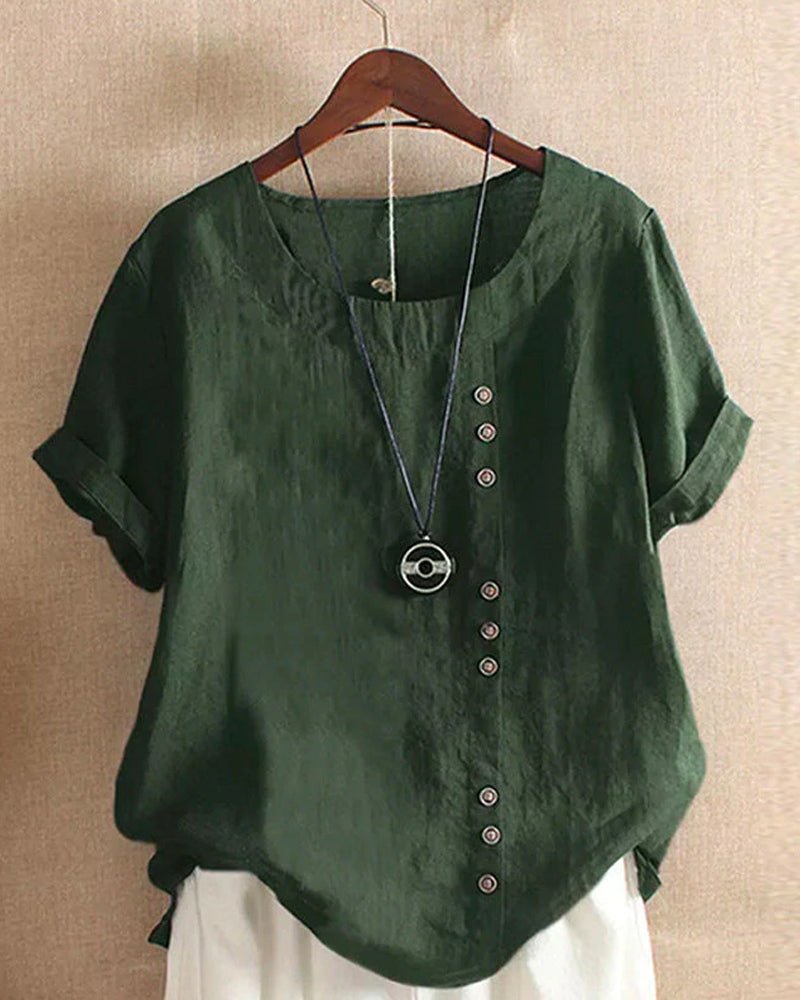 Miranda chic summer tee in Green, view 2
