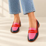 Beatrice colour-block penny loafers, view 2