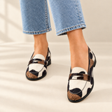 Rory calf hair print loafers, view 2