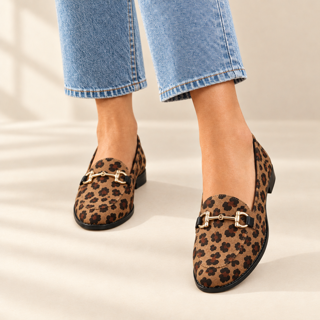Gia leopard print loafers, view 2