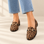 Gia leopard print loafers, view 2