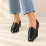 Elina classic black loafers, view 2