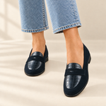 Jessie croc-effect loafers, view 2