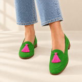 Haven suede-look tassel loafers, view 2