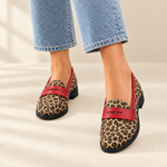 Roxie leopard penny loafers, view 2
