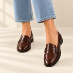 Maevie classic brown loafers, view 2