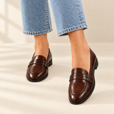 Maevie classic brown loafers, view 2